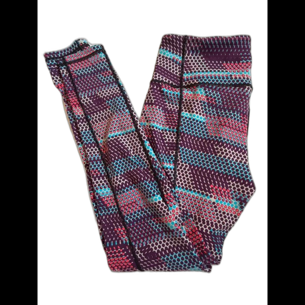 VS Sport Knockout Geometric Print Tight Leggings Purple Blue Pink Medium